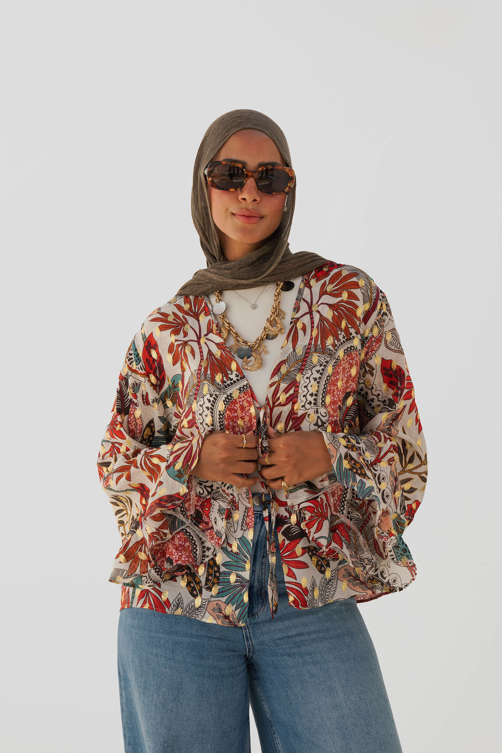 Floral Printed Kimono