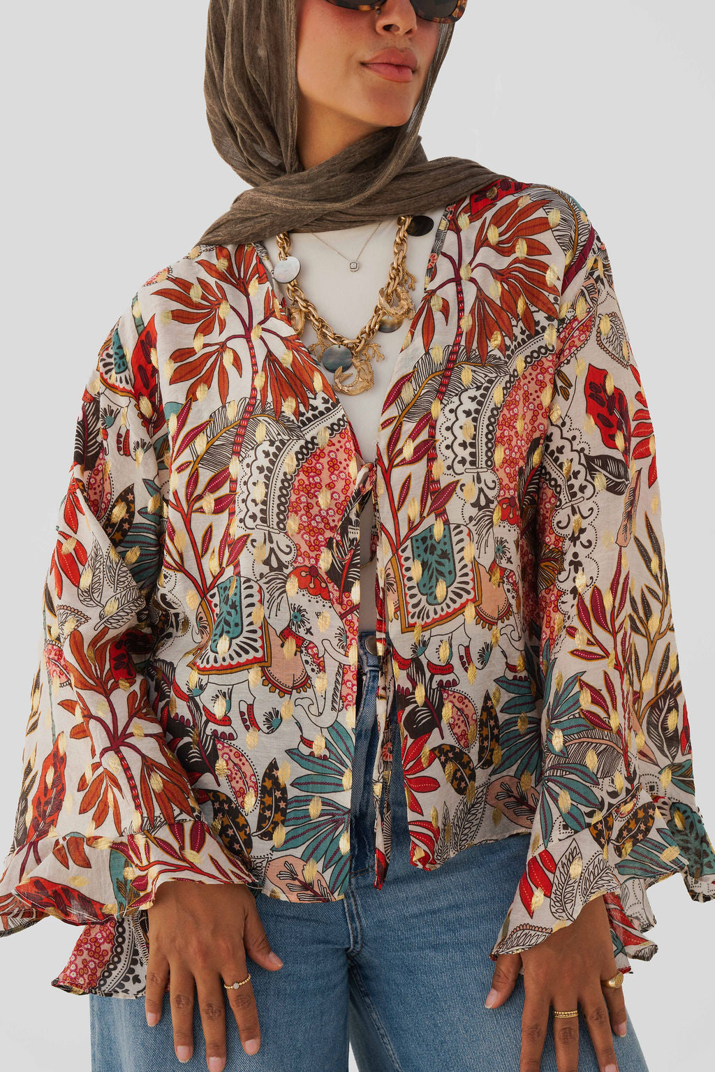 Floral Printed Kimono