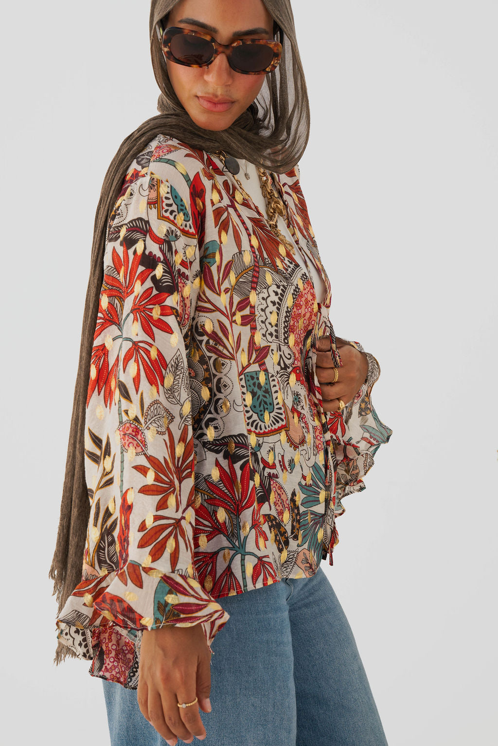 Floral Printed Kimono